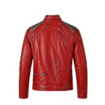 Red Leather Biker Jacket