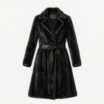 Black Pony Hair Trench Coat