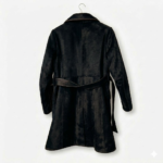 Black Pony Hair Trench Coat