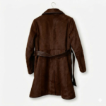 Brown Pony Hair Trench Coat