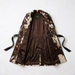 Ultimate Brown & White Pony Hair-On Trench Coat with Leather Trim – Leather Bureau - Image 3